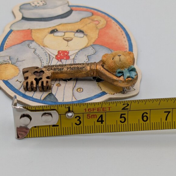 Cherished Teddies Charter Member Key Pin 1994 Collector Club Brooch - Picture 4 of 5